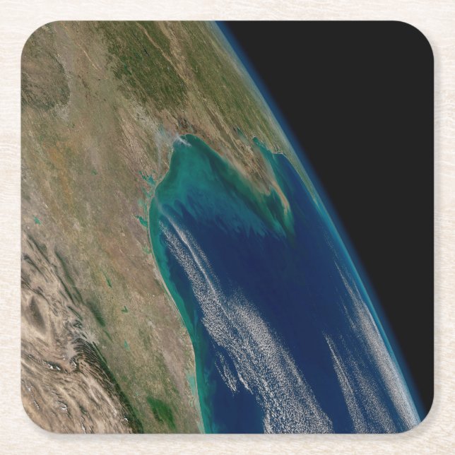 The Northern Gulf Of Mexico. Square Paper Coaster (Front)