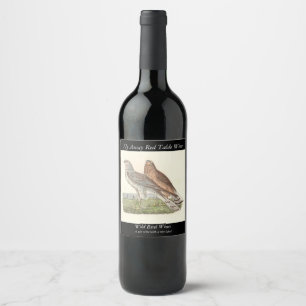 The Northern Harrier (Ring-tailed Hawk) NY Bird Wine Label
