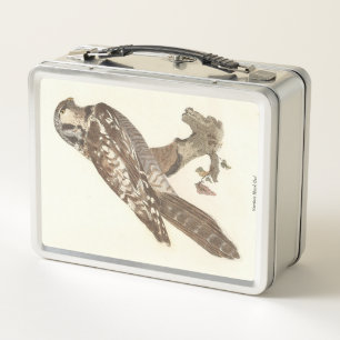 The Northern Hawk Owl (Surnia ulula) Bird Image Metal Lunch Box