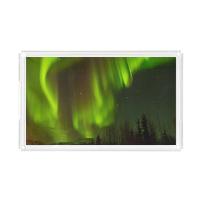 The Northern Lights | Fairbanks, Alaska Acrylic Tray (Front)
