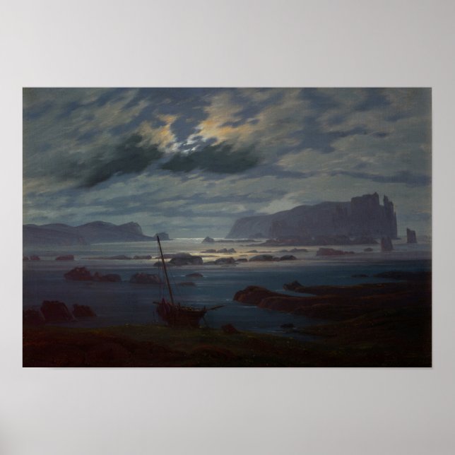 The Northern Sea in Moonlight, 1823-24 Poster (Front)