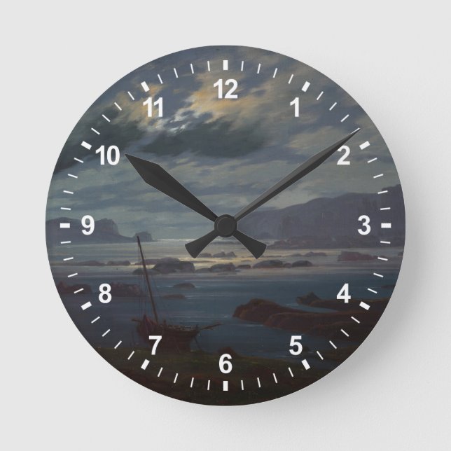 The Northern Sea in Moonlight, 1823-24 Round Clock (Front)