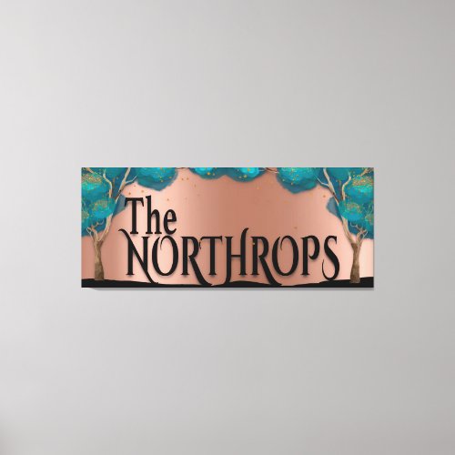 The Northrops Tree Rose Copper Blue Canvas Print