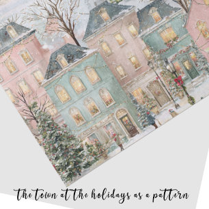 THE NOSTALGIC CHRISTMAS VILLAGE PATTERN  TISSUE PAPER