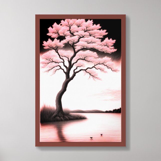 The Nostalgic Sakura ノスタルジックな桜  Framed Art (Framed Front)