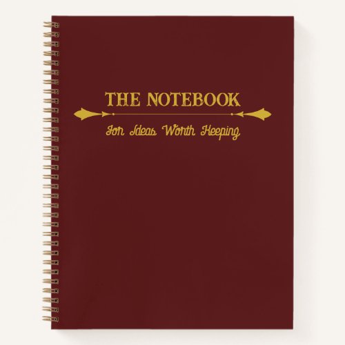 The Notebook | Minimalist Burgundy Gold Journal