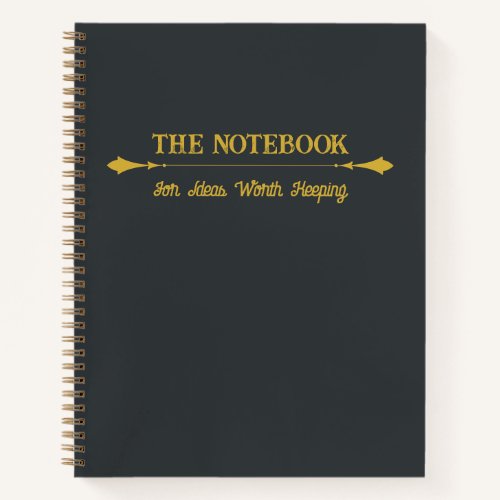 The Notebook | Minimalist Charcoal Gold Journal