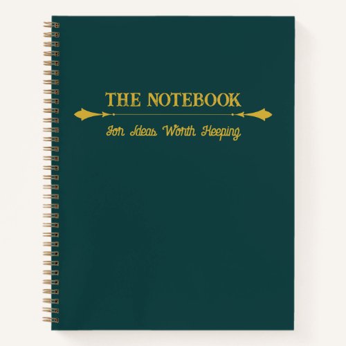 The Notebook | Minimalist Emerald Gold Journal
