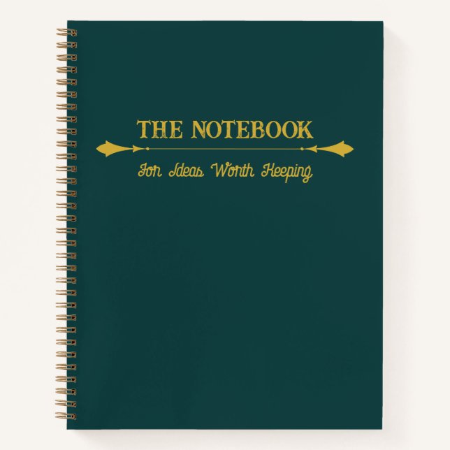 The Notebook | Minimalist Emerald Gold Journal (Front)