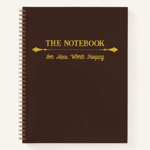 The Notebook | Minimalist Espresso Gold Journal