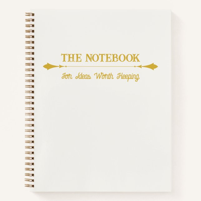 The Notebook | Minimalist Ivory Gold Journal (Front)