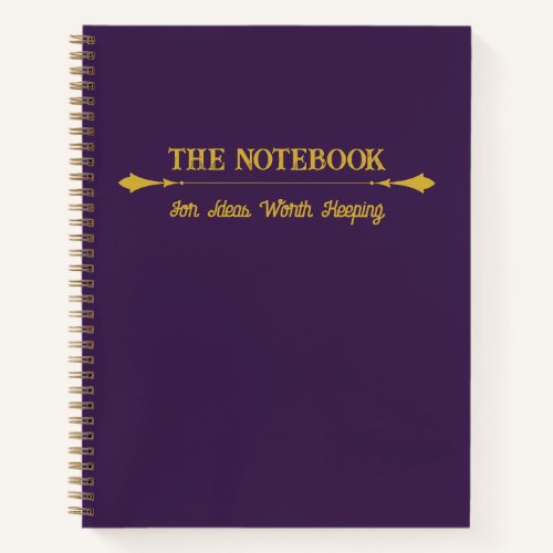 The Notebook | Minimalist Royal Plum Gold Journal