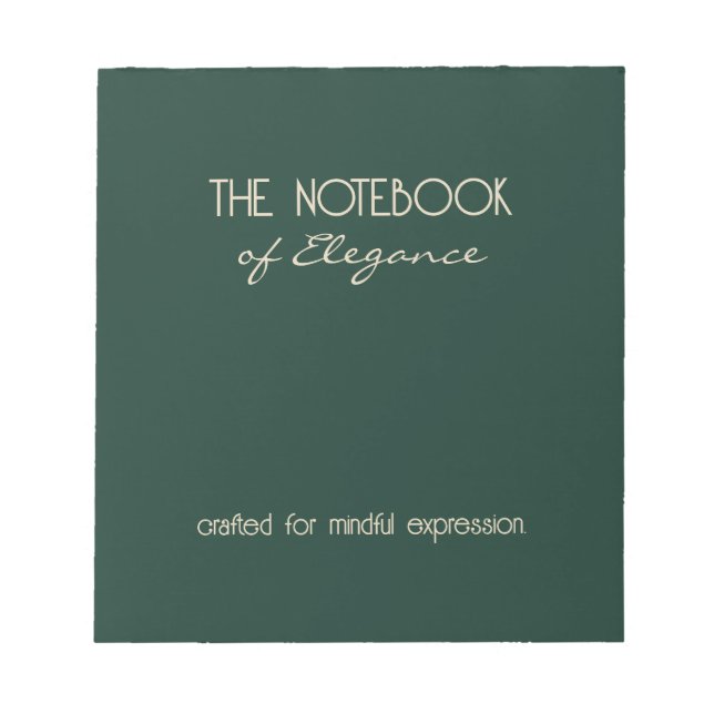 The Notebook of Elegance | Minimalist NotePad (Front)