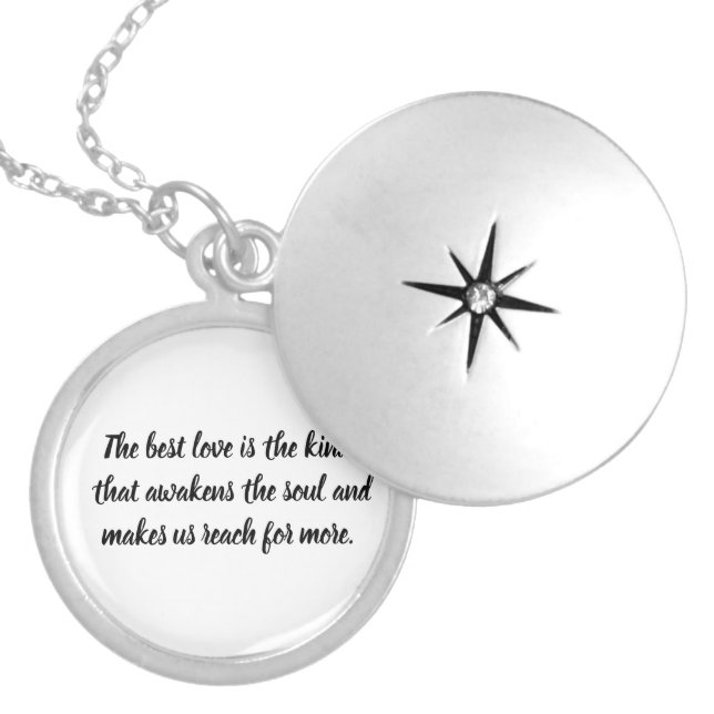 The Notebook Quote Locket Necklace (Front)