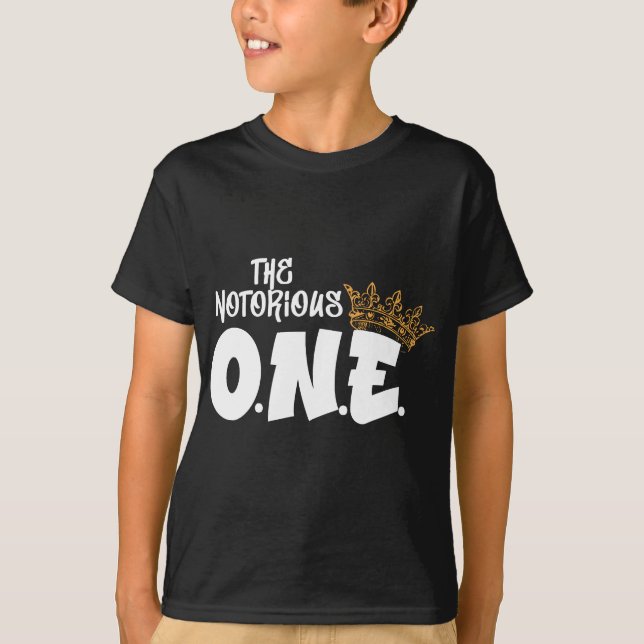 The Notorious ONE First Birthday Hip Hop Outfit Bo T-Shirt (Front)
