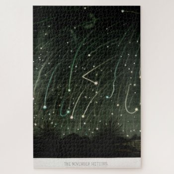 The November Meteors  Trouvelot Astronomic Jigsaw Puzzle by Zazilicious at Zazzle