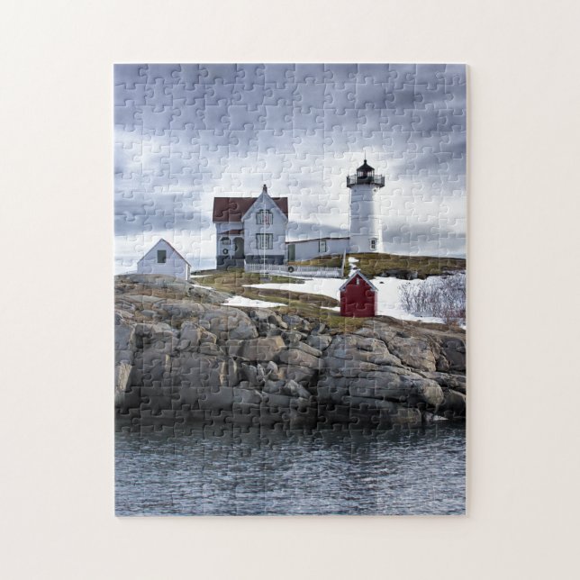 The "Nubble" Cape Neddick lighthouse York, Maine Jigsaw Puzzle (Vertical)