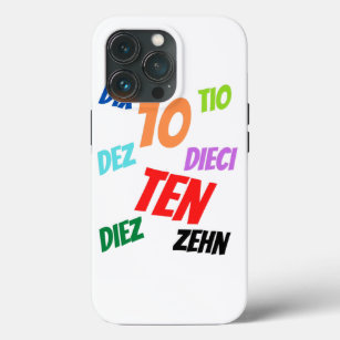 The Number 10  in multiple languages Essential  iPhone 13 Pro Case