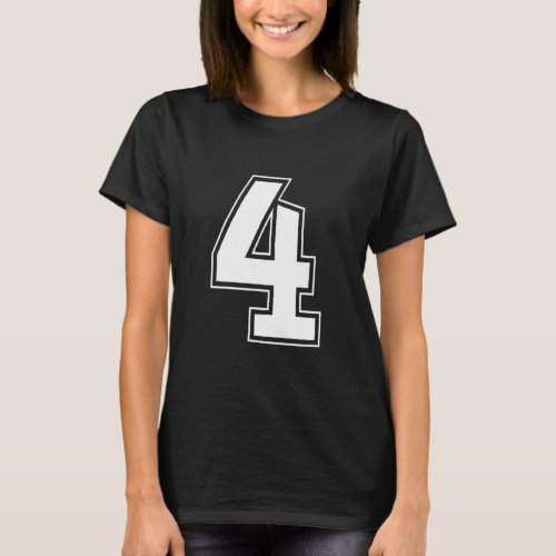 The number 4 For composing words  T_Shirt