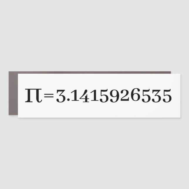 The Number Pi Math & Science Lovers Car Magnet (Front)