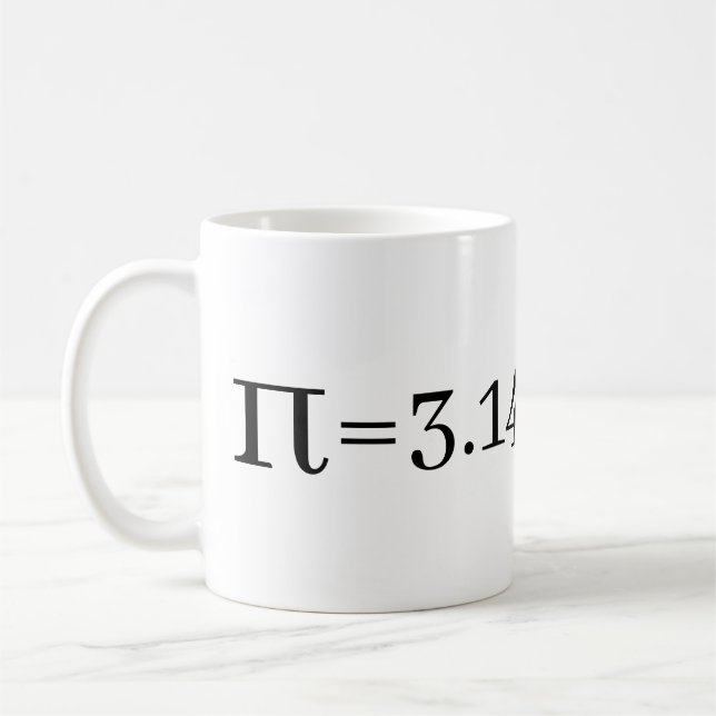 The Number Pi Math & Science Lovers Coffee Mug (Left)