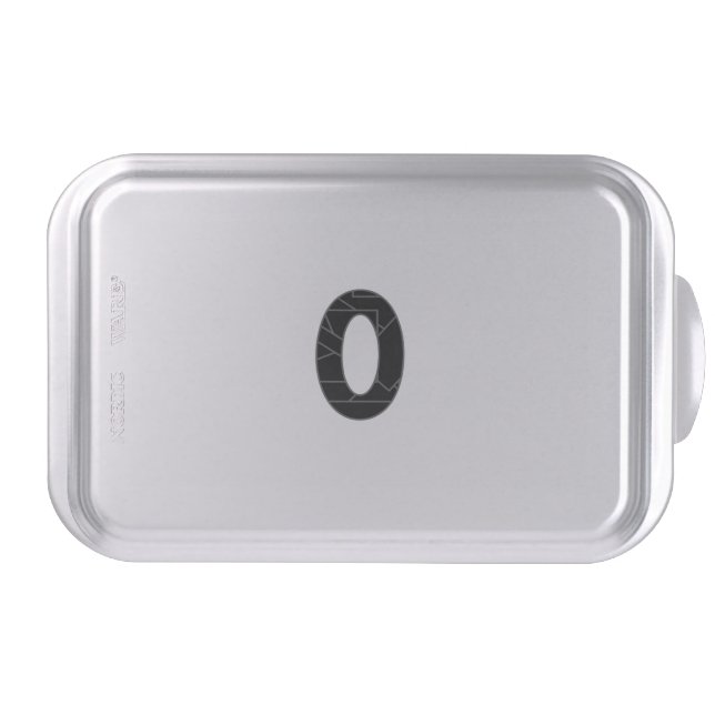 The number zero (0) in black cake pan (Front)