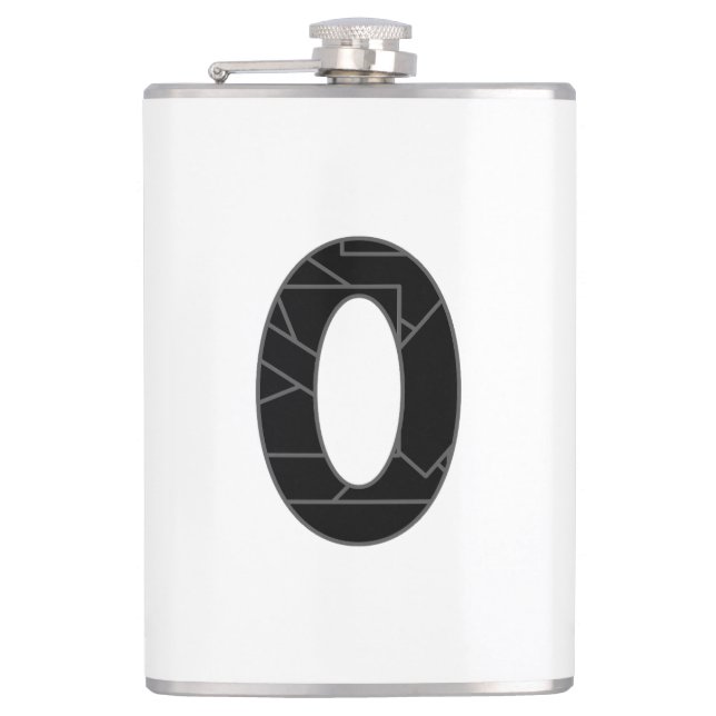 The number zero (0) in black flask (Front)