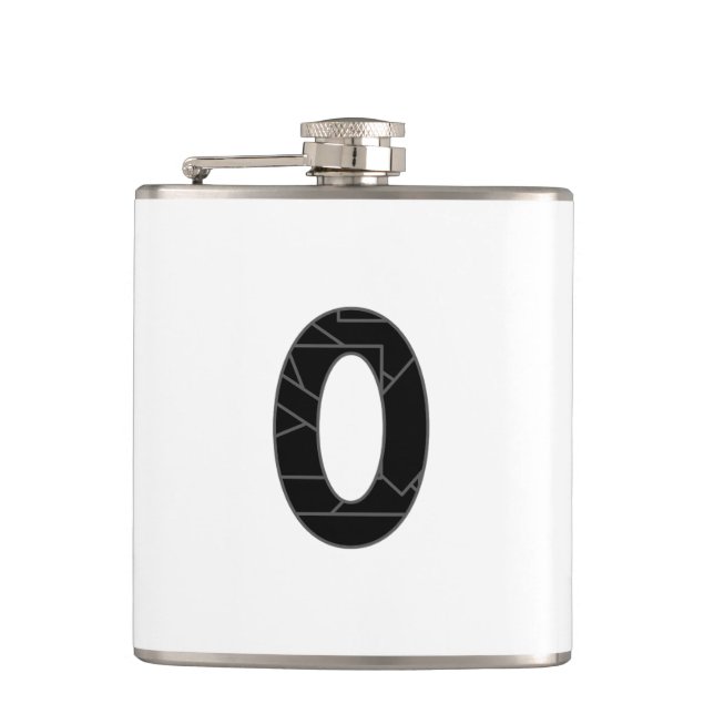 The number zero (0) in black flask (Front)