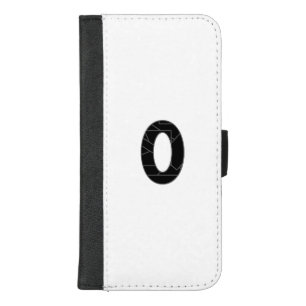 The number zero (0) in black iPhone 8/7 plus wallet case