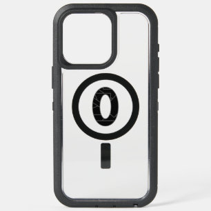The number zero (0) in black iPhone 15 pro max case
