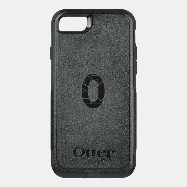 The number zero (0) in black otterbox iPhone case (Back)