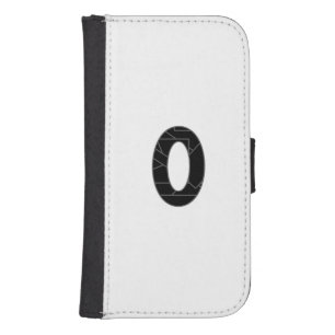 The number zero (0) in black galaxy s4 wallet case