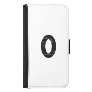 The number zero (0) in black samsung galaxy s5 wallet case