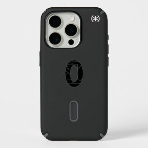 The number zero (0) in black iPhone 15 pro case