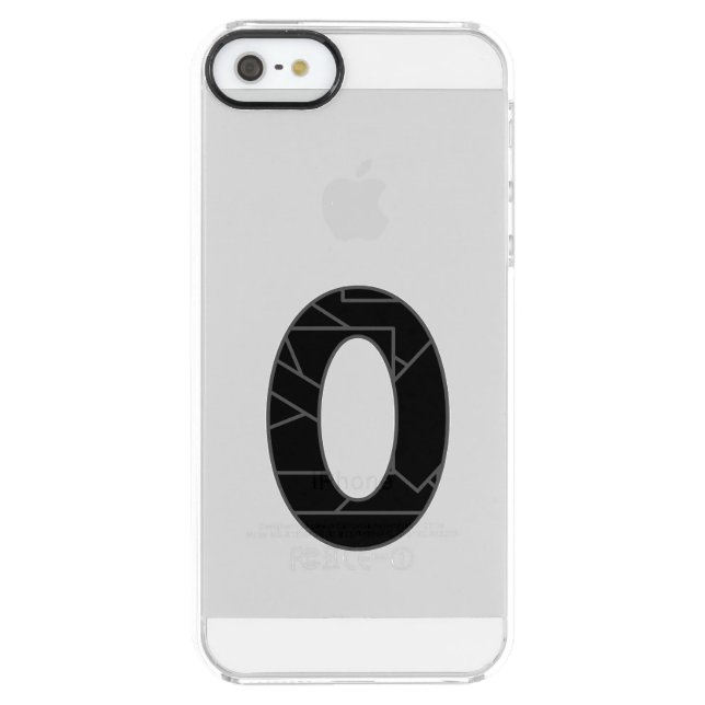 The number zero (0) in black uncommon iPhone case (Back)