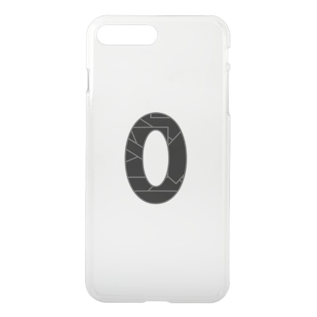 The number zero (0) in black uncommon iPhone case (Back)