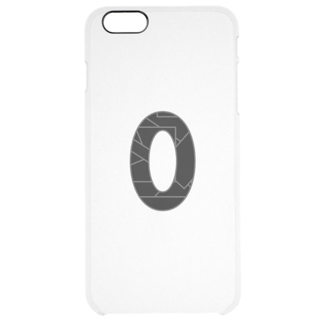 The number zero (0) in black uncommon iPhone case (Back)