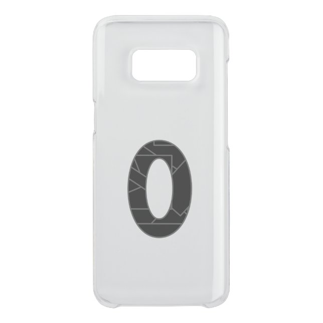 The number zero (0) in black uncommon samsung galaxy case (Back)