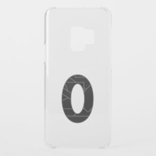 The number zero (0) in black uncommon samsung galaxy s9 case