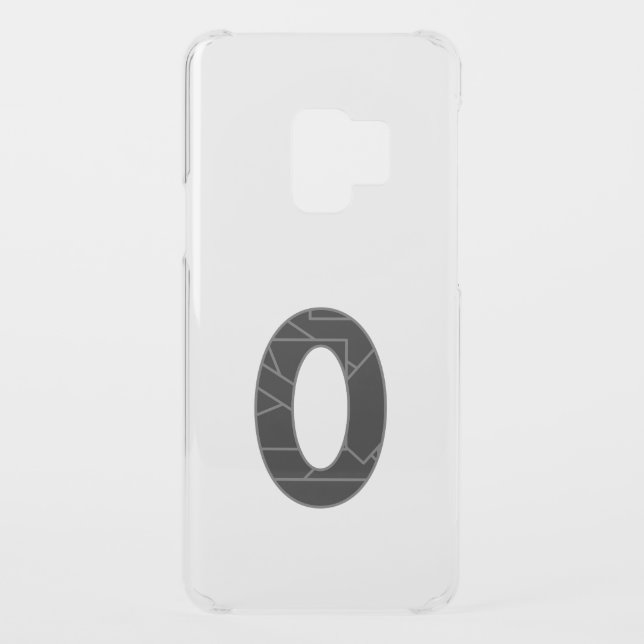 The number zero (0) in black uncommon samsung galaxy case (Back)