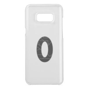 The number zero (0) in black uncommon samsung galaxy s8+ case
