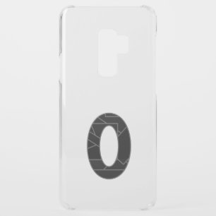 The number zero (0) in black uncommon samsung galaxy s9 plus case