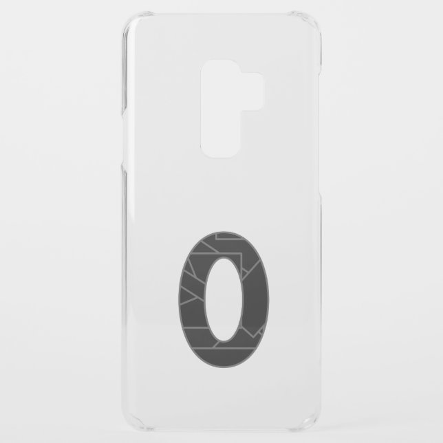 The number zero (0) in black uncommon samsung galaxy case (Back)