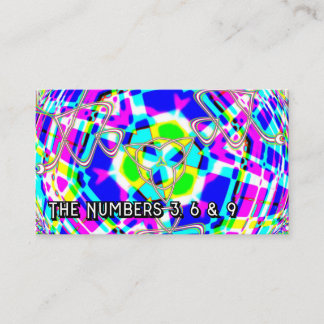 The Numbers 3, 6 & 9 ( you may change the words ) Business Card