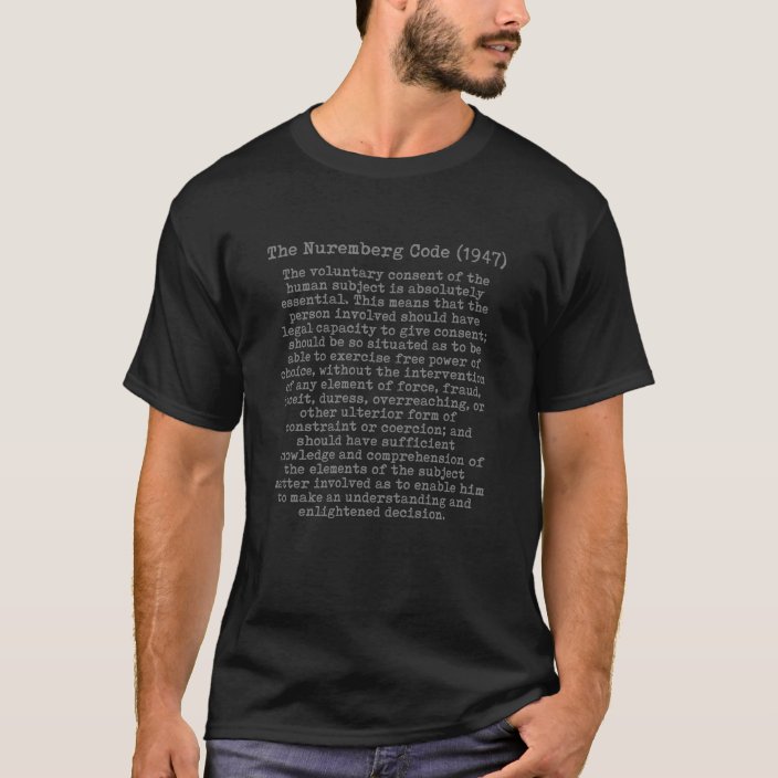 nuremberg code t shirt