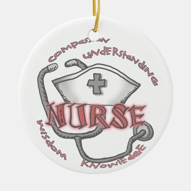 The nurse axiom  ceramic ornament (Front)