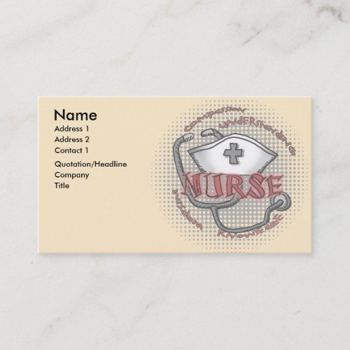 The Nurse Axiom custom name Business Card