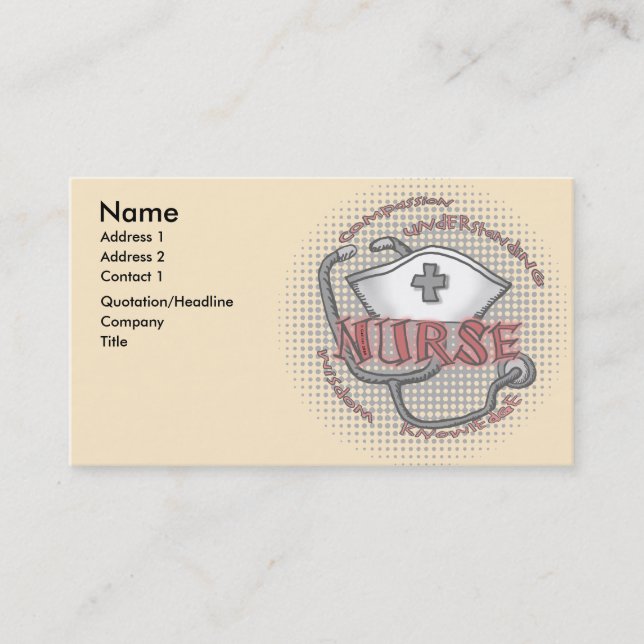 The Nurse Axiom custom name Business Card (Front)