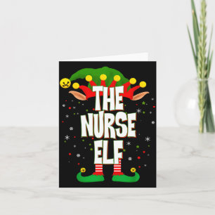 The Nurse Elf Christmas Card