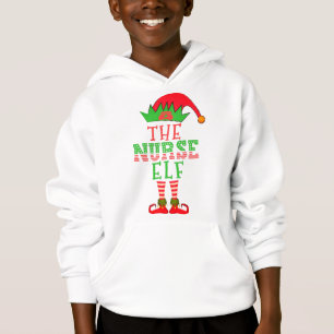 The Nurse Elf Christmas Family Matching Pajama Hoodie